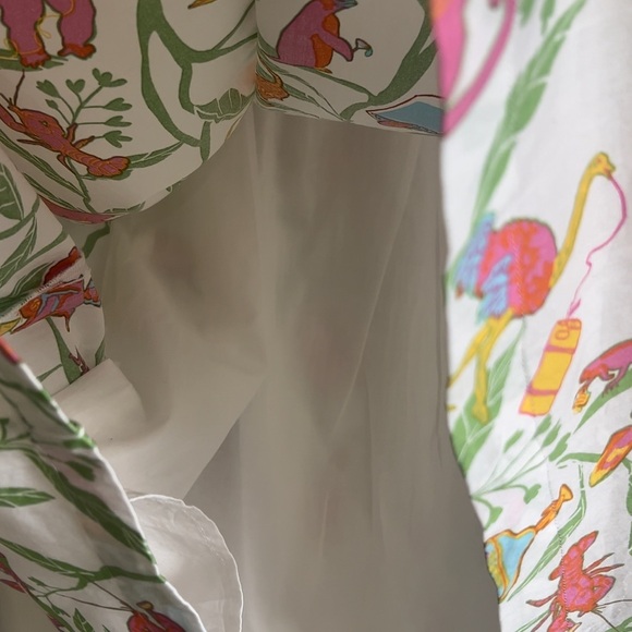 Modcloth A-Line Pink and Green /Skirt Resort Wear - Picture 3 of 9